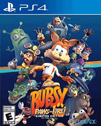 Bubsy Paws on Fire box art for Playstation 4